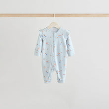 Load image into Gallery viewer, Pink 3 Pack Two Way Zip Baby Sleepsuits (0mths-18mth)