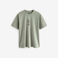 Load image into Gallery viewer, Green Tattoo Print Regular Fit Graphic Print T-Shirt