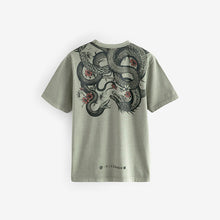Load image into Gallery viewer, Green Tattoo Print Regular Fit Graphic Print T-Shirt