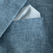 Load image into Gallery viewer, Blue Linen Blend Texture Suit Jacket
