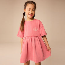 Load image into Gallery viewer, Pink Fabric Mix T-Shirt Dress (3-12yrs)