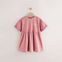 Load image into Gallery viewer, Pink Fabric Mix T-Shirt Dress (3-12yrs)
