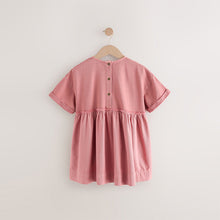 Load image into Gallery viewer, Pink Fabric Mix T-Shirt Dress (3-12yrs)