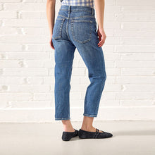 Load image into Gallery viewer, Dark Blue Authentic Denim Cropped Capri Jeans