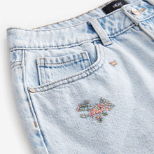 Load image into Gallery viewer, Bleach Turn Up Embroidered 100% Cotton Shorts