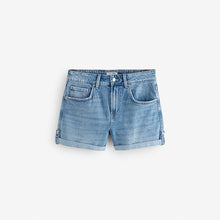 Load image into Gallery viewer, Mid Blue Denim Boy Shorts