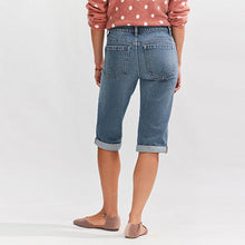 Load image into Gallery viewer, Mid Blue Bermuda Denim Shorts