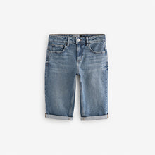 Load image into Gallery viewer, Mid Blue Bermuda Denim Shorts