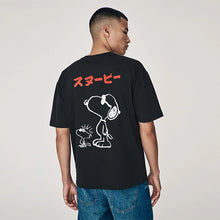 Load image into Gallery viewer, Black Licence Snoopy T-Shirt