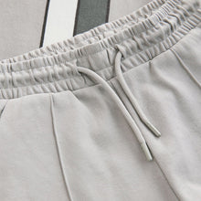 Load image into Gallery viewer, Grey/White Zip Neck Stripe Polo Shirt and Shorts Set (3-12yrs)