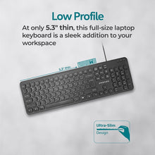 Load image into Gallery viewer, PROMATE Ultra-Slim Quiet Key Wired Keyboard