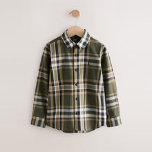 Load image into Gallery viewer, Green Long Sleeve Cotton Check Shirt (3-12yrs)