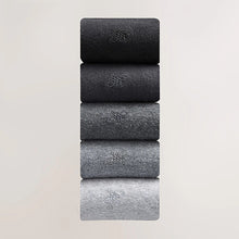 Load image into Gallery viewer, Grey 5 Pack Embroidered Lasting Fresh Socks