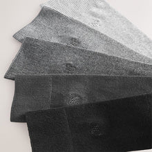 Load image into Gallery viewer, Grey 5 Pack Embroidered Lasting Fresh Socks