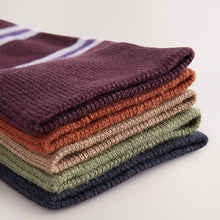 Load image into Gallery viewer, Blue/Green/Orange Pattern Socks 5 Pack