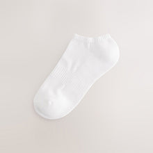 Load image into Gallery viewer, White Cushioned Sole Sports Trainer Socks 5 Pack