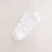 Load image into Gallery viewer, White Cushioned Sole Sports Trainer Socks 5 Pack