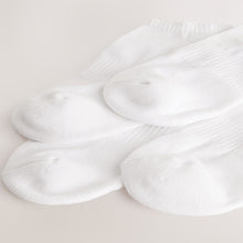 Load image into Gallery viewer, White Cushioned Sole Sports Trainer Socks 5 Pack