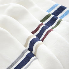 Load image into Gallery viewer, White Striped 5 Pack Cushioned Trainers Socks