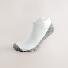 Load image into Gallery viewer, Grey/White 5 Pack Cushioned Trainers Socks