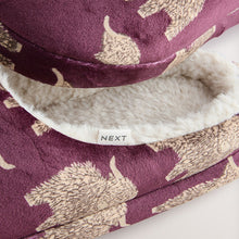 Load image into Gallery viewer, Burgundy Hamish the Highland Cow Slippers