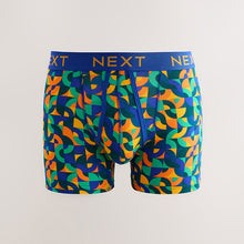 Load image into Gallery viewer, Bright Blue/Orange/Purple Circle Geo Print A-Front Boxers 5 Pack