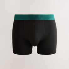 Load image into Gallery viewer, Black Metallic Red/Green Waistband Modal Blend Signature Trunks