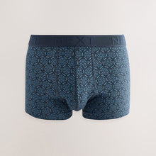 Load image into Gallery viewer, Blue Geometric Pattern 5 Pack Hipster Boxers 5 Pack