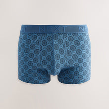 Load image into Gallery viewer, Blue Geometric Pattern 5 Pack Hipster Boxers 5 Pack
