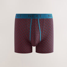 Load image into Gallery viewer, Navy/Burgundy Spot Stripe A-Front Boxers