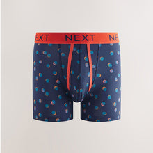 Load image into Gallery viewer, Navy/Burgundy Spot Stripe A-Front Boxers