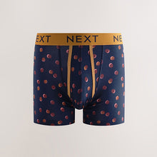 Load image into Gallery viewer, Navy/Burgundy Spot Stripe A-Front Boxers