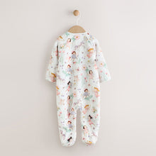 Load image into Gallery viewer, Cream Baby Fleece Sleepsuit