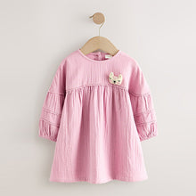 Load image into Gallery viewer, Pink Character Textured Dress (12mths-5yrs)