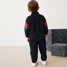 Load image into Gallery viewer, Black Half Zip Top and Joggers Set (3mths-6yrs)