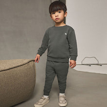 Load image into Gallery viewer, Charcoal Grey Logo Sweatshirt And Joggers Set (3mths-6yrs)