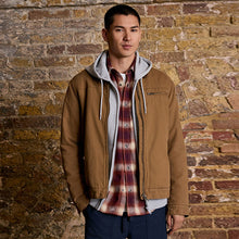 Load image into Gallery viewer, Tan Brown Canvas Borg Lined Jacket
