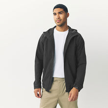 Load image into Gallery viewer, Black DryTech Waterproof Hooded Jacket