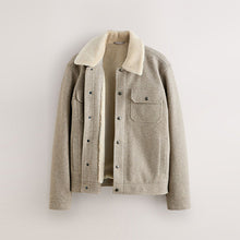 Load image into Gallery viewer, Grey Borg Lined Trucker Jacket