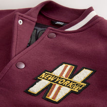 Load image into Gallery viewer, Berry Red Graphic Print Bomber Jacket (3-12yrs)