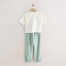 Load image into Gallery viewer, Green/Pink Love Slogan Jogger Pyjamas 3 Pack (4-12yrs)