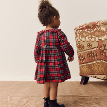 Load image into Gallery viewer, Red Check Long Sleeve Collar Dress (3mths-6yrs)