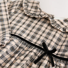 Load image into Gallery viewer, Neutral Check Long Sleeve Collar Dress (3mths-6yrs)
