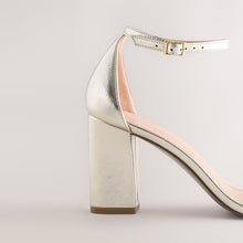 Load image into Gallery viewer, Gold Standard/Wide Fit Block Heel Sandals