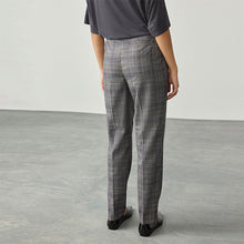 Load image into Gallery viewer, Grey Check Sculpting Slim Leg Trousers