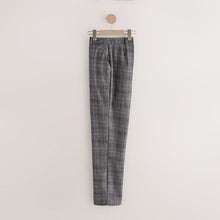 Load image into Gallery viewer, Grey Check Sculpting Slim Leg Trousers