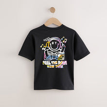 Load image into Gallery viewer, Black Smile Headphones Relaxed Fit Short Sleeve Graphic T-Shirt (3-12yrs)
