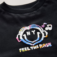 Load image into Gallery viewer, Black Smile Headphones Relaxed Fit Short Sleeve Graphic T-Shirt (3-12yrs)