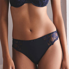 Load image into Gallery viewer, Navy/Cream Embroidered Knickers 2 Pack