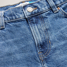Load image into Gallery viewer, Dark Blue Mid Rise Ankle Straight Leg Jeans